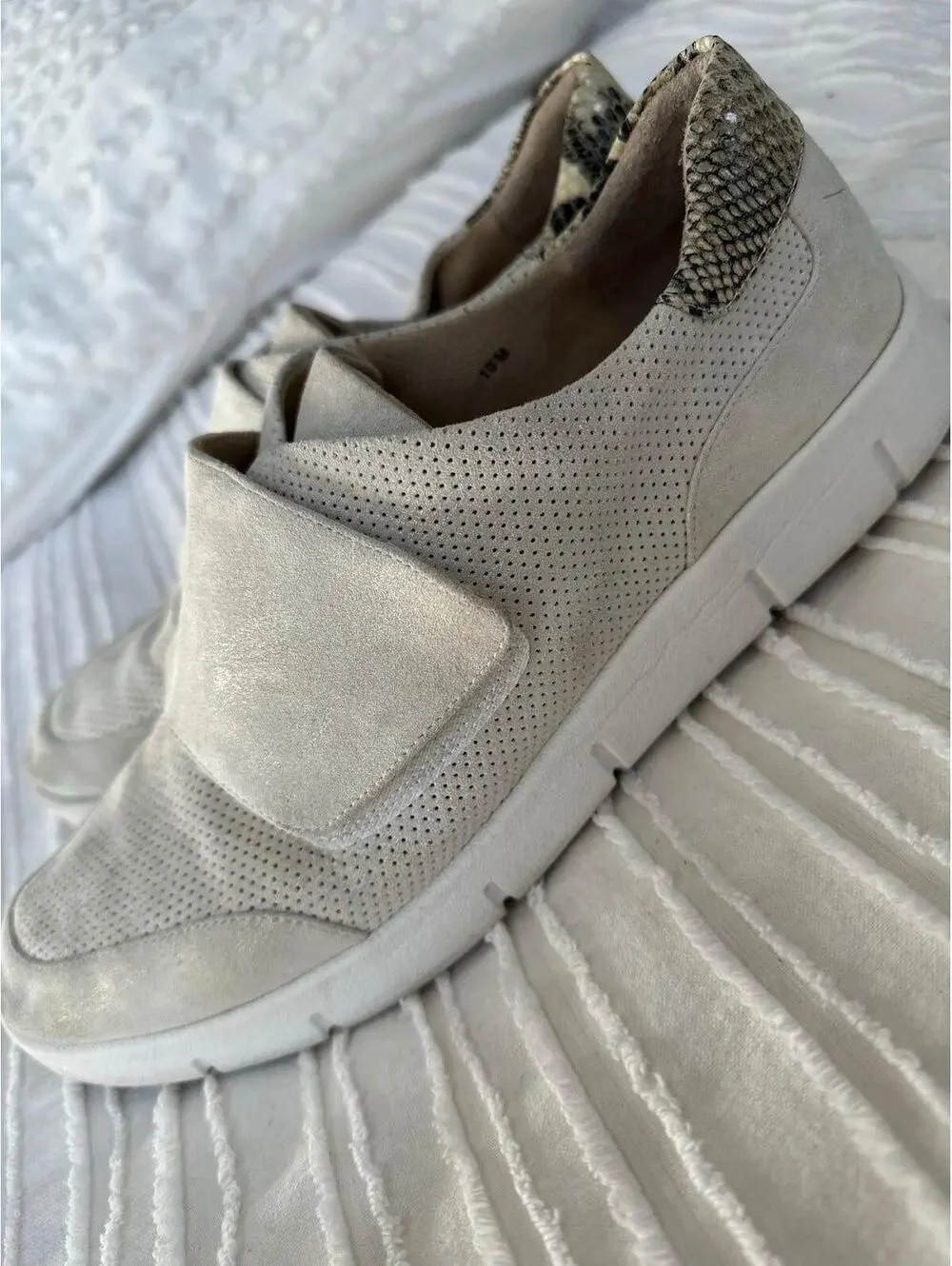 Vaneli Sport Metallic Athleisure Shoes with Velcro Strap- women’s size 10.
